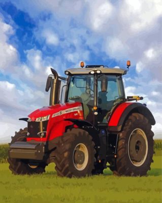 Massey Ferguson Tractor paint by numbers