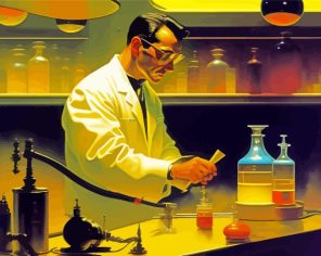 Scientist In Lab paint by numbers