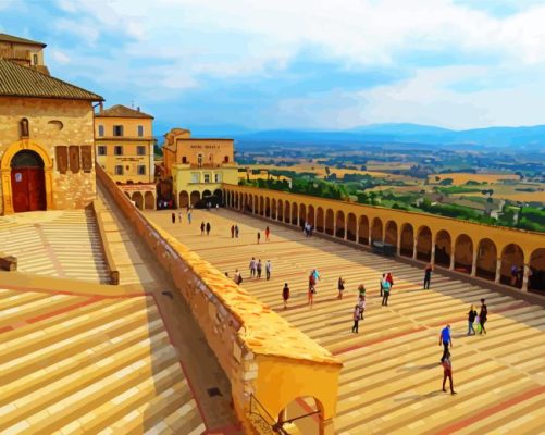 Italy Assisi Europe paint by numbers