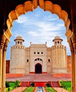 Lahore Fort Pakistan paint by numbers