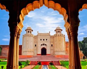 Lahore Fort Pakistan paint by numbers