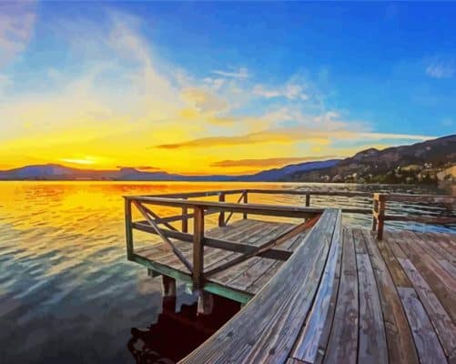 Penticton Sunrise Scenery paint by numbers