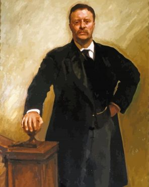 Portrait of Theodore Roosevelt paint by numbers