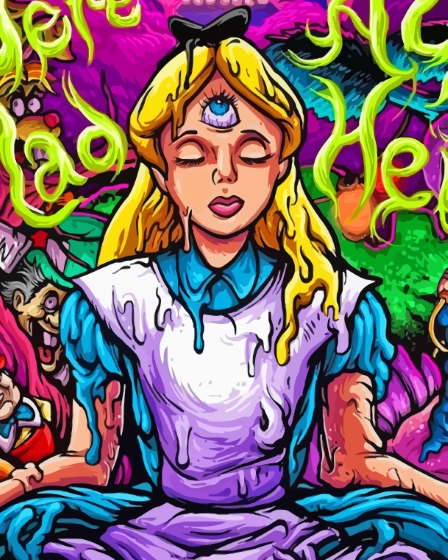 Psychedelic Alice Paint By Numbers - Numeral Paint Kit