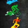 Triathlons Art paint by numbers