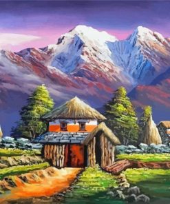 Nepal Landscape paint by numbers