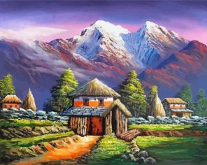 Nepal Landscape paint by numbers