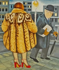 Lady With The Fur Coat paint by numbers