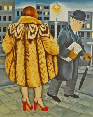 Lady With The Fur Coat paint by numbers