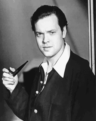 Monochrome Orson Welles paint by numbers