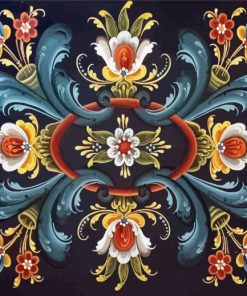 Rosemaling Art paint by numbers