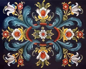 Rosemaling Art paint by numbers