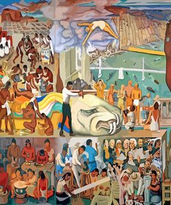 The Giant Mural By Diego Rivera paint by numbers