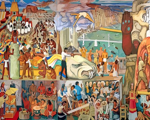 The Giant Mural By Diego Rivera paint by numbers