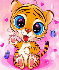 Cute Tiger paint by numbers