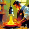 Vintage Scientist In Laboratory paint by numbers