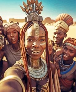 Africans Selfie paint by numbers