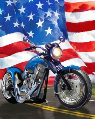 American Motorcycle paint by numbers