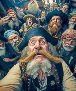Pirates Selfie paint by numbers