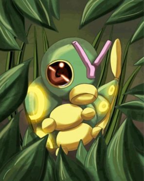 Caterpie Pokemon Paint By Numbers