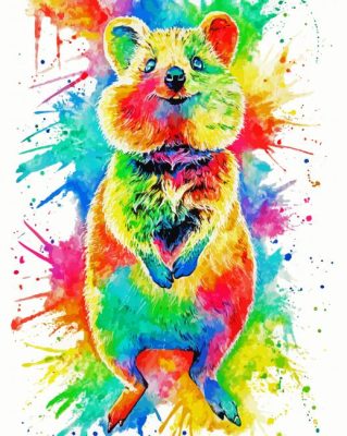 Splatter Quokka paint by numbers