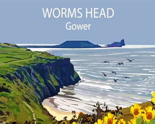Worms Head Rhossili Paint By Numbers 