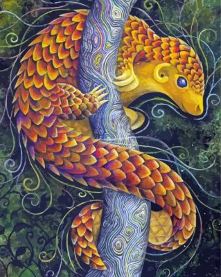 Aesthetic Pangolin paint by numbers