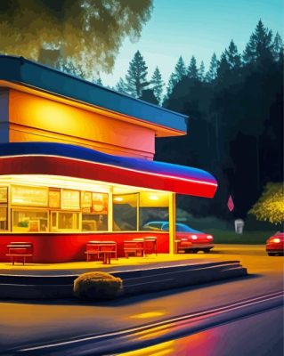 Aesthetic Diner paint by numbers