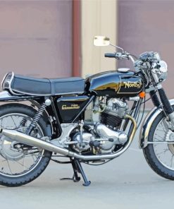 Black Norton 750 Commando paint by numbers