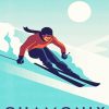 Vintage Chamonix Skiing paint by numbers