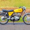 Yellow Norton 750 Commando paint by numbers