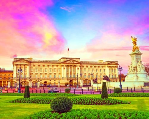 Buckingham Palace Sunset Paint By Numbers 