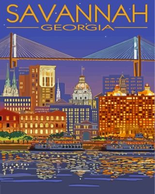 Georgia Savannah Poster Paint By Numbers