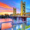 Sacramento Tower Bridge Paint By Numbers