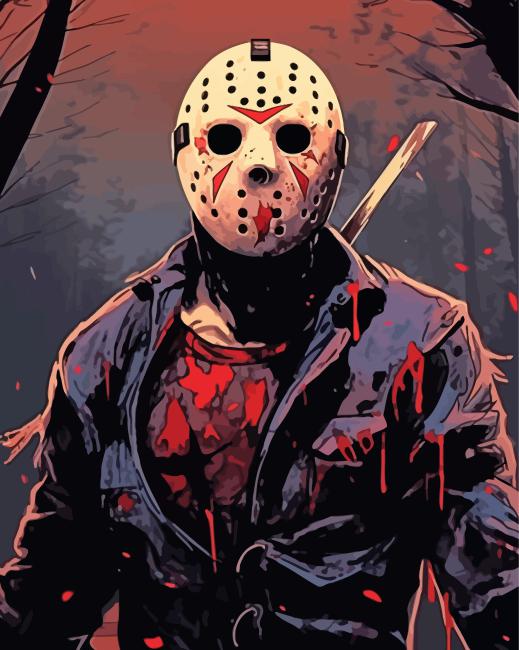 Jason Voorhees Illustration Paint By Numbers - Numeral Paint Kit