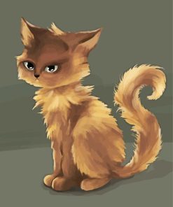 Stylized cat paint by numbers