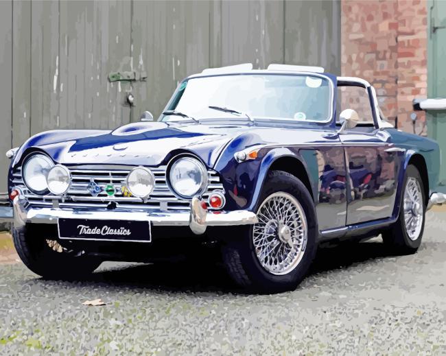 Triumph TR4A Paint By Numbers - Numeral Paint Kit