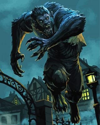 Wolfman Illustration Paint by number