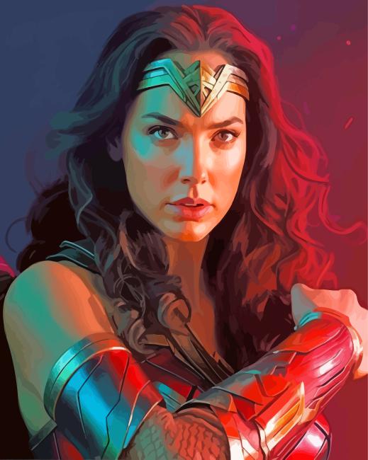 Wonder Woman Portrait Paint By Numbers - Numeral Paint Kit