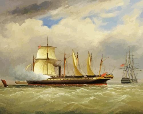 Vintage SS Great Britain Paint By Numbers 