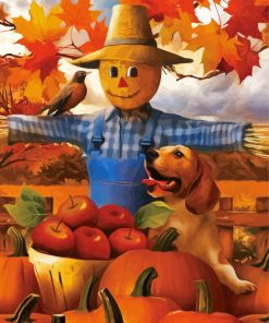 Autumn Scarecrow Paint By Numbers