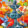 Bath Time Birds painting by numbers