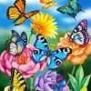 Butterflies And Flowers Paint By Numbers