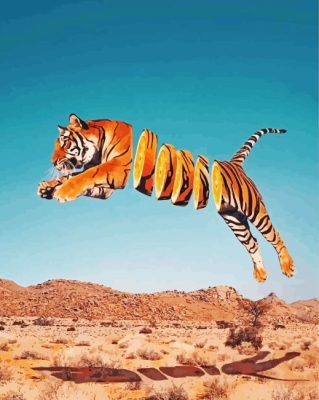 Jumping Tiger Paint By Numbers 