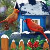 Snow Day Cardinals Paint By Numbers
