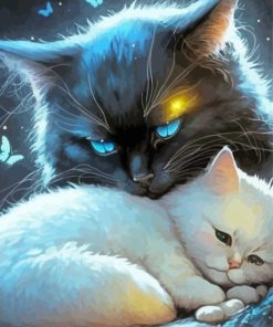 Black And White Cats Paint By Numbers