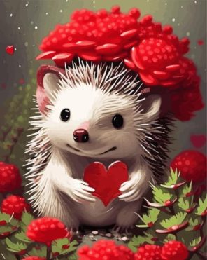 Cute Hedgehog Paint By Numbers