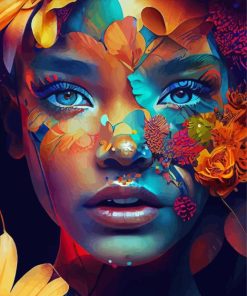 Floral Girl Paint By Numbers