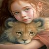 Little Girl And Lion Paint By Numbers