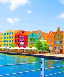 Colorful Houses In Curacao Paint By Numbers